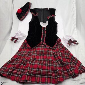 Dreamgirl Plaid Tartan Vixen Costume Set - M